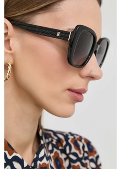 Burberry okulary przeciwsłoneczne HELENA damskie kolor czarny 0BE4371 ze sklepu PRM w kategorii Okulary przeciwsłoneczne damskie - zdjęcie 164537197