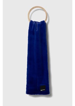 Karl Lagerfeld Jeans szalik damski kolor niebieski gładki ze sklepu ANSWEAR.com w kategorii Szaliki i chusty damskie - zdjęcie 164537439