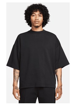 Męska bluza dresowa z krótkim rękawem o kroju oversize Nike Sportswear Tech Fleece Reimagined - Czerń ze sklepu Nike poland w kategorii Bluzy męskie - zdjęcie 164540767