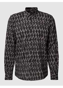 Koszula casualowa o kroju straight fit ze wzorem w zygzaki ze sklepu Peek&Cloppenburg  w kategorii Koszule męskie - zdjęcie 164541485