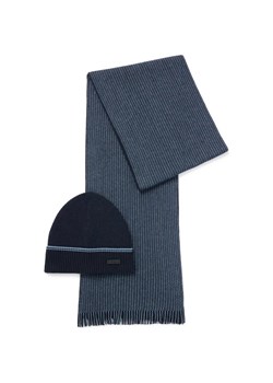 BOSS BLACK Szal + czapka Mind | z dodatkiem wełny ze sklepu Gomez Fashion Store w kategorii Szaliki męskie - zdjęcie 164546269