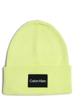Calvin Klein Czapka męska Mężczyźni Bawełna cytrynowy jednolity ze sklepu vangraaf w kategorii Czapki zimowe męskie - zdjęcie 164547047