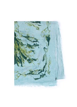 Damski szal w nieregularny wzór niebiesko-zielony ze sklepu WITTCHEN w kategorii Szaliki i chusty damskie - zdjęcie 164547257