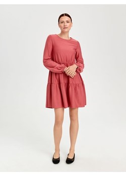 Sinsay - Sukienka mini babydoll - różowy ze sklepu Sinsay w kategorii Sukienki - zdjęcie 164549417