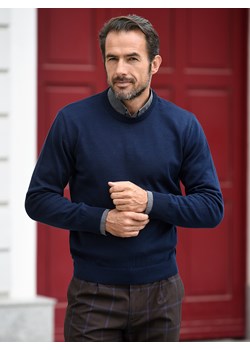 Sweter męski Bond pod szyję - granat - M ze sklepu Swetry Lasota w kategorii Swetry męskie - zdjęcie 164554345