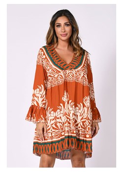Plus Size Company Sukienka &quot;Sibyl&quot; w kolorze pomarańczowo-kremowym ze sklepu Limango Polska w kategorii Sukienki - zdjęcie 164559766