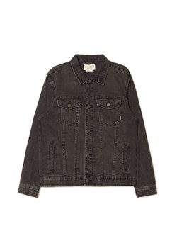 Cropp - Czarna kurtka jeansowa z efektem sprania - czarny ze sklepu Cropp w kategorii Kurtki męskie - zdjęcie 164568268