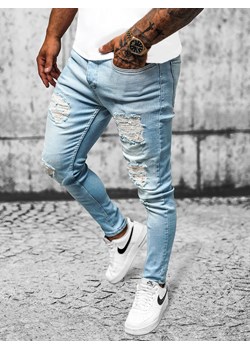 Spodnie jeansowe męskie niebieskie OZONEE O/425SP ze sklepu ozonee.pl w kategorii Jeansy męskie - zdjęcie 164570375