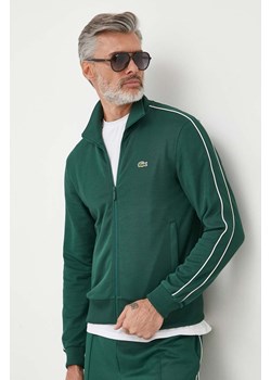 Lacoste bluza męska kolor zielony gładka ze sklepu PRM w kategorii Bluzy męskie - zdjęcie 164575938