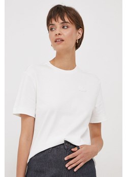 Lacoste t-shirt bawełniany damski kolor biały ze sklepu ANSWEAR.com w kategorii Bluzki damskie - zdjęcie 164576778