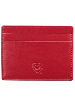 Skórzane damskie etui blokujące karty zbliżeniowe RFID (Czerwony) ze sklepu Koruma ID Protection w kategorii Etui - zdjęcie 164579779