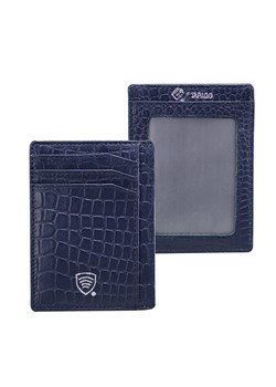 Skórzane etui na karty zbliżeniowe RFID (Granatowy, Croco) ze sklepu Koruma ID Protection w kategorii Etui - zdjęcie 164579918
