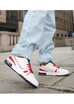Biało-Czerwone buty z zielonym językiem Archie ze sklepu gemre w kategorii Buty sportowe damskie - zdjęcie 164580707