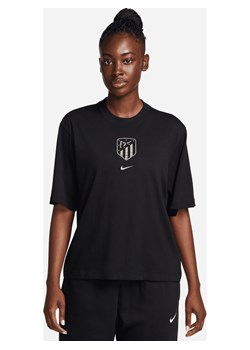 Damski T-shirt piłkarski o luźnym kroju Nike Atlético Madryt - Czerń ze sklepu Nike poland w kategorii Bluzki damskie - zdjęcie 164581618
