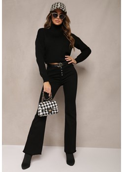 Czarne Jeansy Dzwony High Waist Bestunna ze sklepu Renee odzież w kategorii Jeansy damskie - zdjęcie 164649677