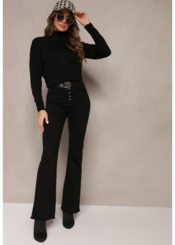 Czarne Jeansy Dzwony High Waist Bestunna ze sklepu Renee odzież w kategorii Jeansy damskie - zdjęcie 164649678