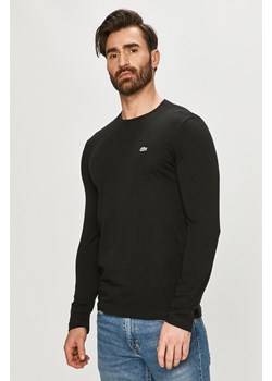 Lacoste Longsleeve bawełniany TH2040 kolor czarny gładki TH2040-031 ze sklepu PRM w kategorii T-shirty męskie - zdjęcie 164651438
