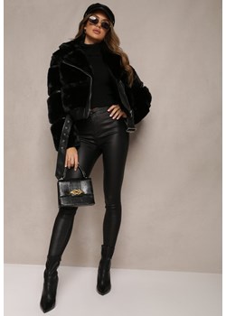Czarne Spodnie z Ekoskóry o Fasonie Skinny Sonowa ze sklepu Renee odzież w kategorii Spodnie damskie - zdjęcie 164681869