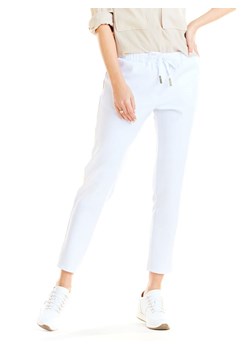 Awama Spodnie w kolorze białym ze sklepu Limango Polska w kategorii Spodnie damskie - zdjęcie 164684049