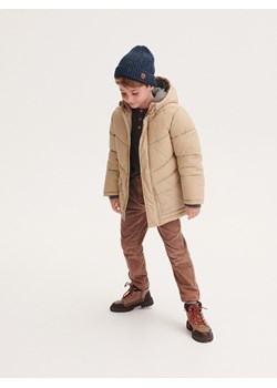 Reserved - Pikowana kurtka z ociepleniem - beżowy ze sklepu Reserved w kategorii Kurtki chłopięce - zdjęcie 164686185