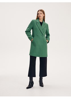 Reserved - Płaszcz z wełną - jasnozielony ze sklepu Reserved w kategorii Płaszcze damskie - zdjęcie 164686537