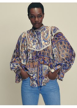 Reserved - Wzorzysta bluzka ze stójką - wielobarwny ze sklepu Reserved w kategorii Bluzki damskie - zdjęcie 164686946