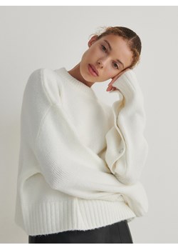 Reserved - Sweter oversize - kremowy ze sklepu Reserved w kategorii Swetry damskie - zdjęcie 164686977
