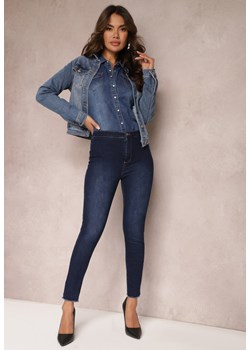 Niebieskie Jeansy Skinny z Postrzępionymi Krawędziami Janitha ze sklepu Renee odzież w kategorii Jeansy damskie - zdjęcie 164687609