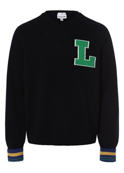 Lacoste Sweter męski Mężczyźni granatowy jednolity ze sklepu vangraaf w kategorii Swetry męskie - zdjęcie 164689919