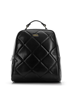 Damski plecak z geometrycznie pikowanym przodem czarny ze sklepu WITTCHEN w kategorii Plecaki - zdjęcie 164690886