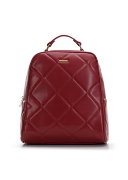 Damski plecak z geometrycznie pikowanym przodem czerwony ze sklepu WITTCHEN w kategorii Plecaki - zdjęcie 164690887