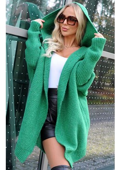 Długi kardigan z kapturem zielony Paislee, Kolor zielony, Rozmiar one size, Merribel ze sklepu Primodo w kategorii Swetry damskie - zdjęcie 164694476
