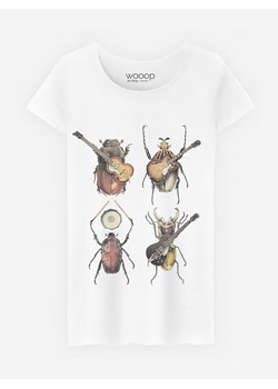 WOOOP Koszulka &quot;Beetles&quot; w kolorze białym ze sklepu Limango Polska w kategorii Bluzki damskie - zdjęcie 164695098