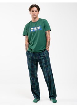 Spodnie piżamowe unisex w kratę granatowe Senmoon 403 ze sklepu Big Star w kategorii Piżamy męskie - zdjęcie 164697746