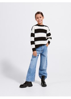Reserved - Jeansy straight z aplikacją - niebieski ze sklepu Reserved w kategorii Spodnie dziewczęce - zdjęcie 164716118