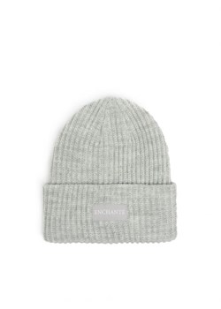 Cropp - Szara zimowa czapka beanie - jasny szary ze sklepu Cropp w kategorii Czapki zimowe damskie - zdjęcie 164717645