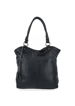 Uniwersalne Torebki Damskie XL firmy Hernan Shopper Bag Czarna ze sklepu PaniTorbalska w kategorii Torby Shopper bag - zdjęcie 164721489