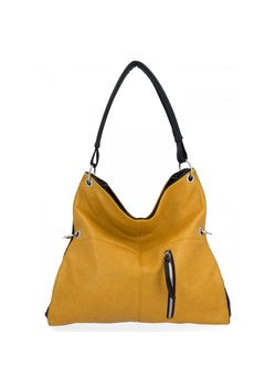 Uniwersalna Torebka damska Shopper Bag XL firmy Hernan HB0170 Żółta ze sklepu PaniTorbalska w kategorii Torby Shopper bag - zdjęcie 164723076