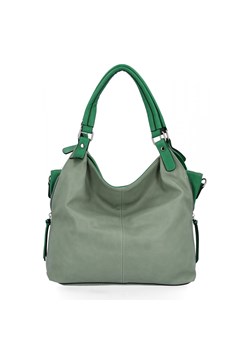 Uniwersalna Torebka Damska XL firmy Hernan HB0153 Jasno Zielona ze sklepu PaniTorbalska w kategorii Torby Shopper bag - zdjęcie 164723335