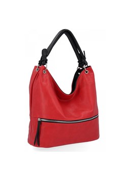 Uniwersalna Torebka Damska XL firmy Hernan HB0386 Czerwona ze sklepu PaniTorbalska w kategorii Torby Shopper bag - zdjęcie 164723459