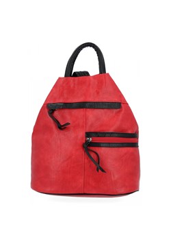 Uniwersalny Plecak Damski firmy Hernan HB0195 Czerwony ze sklepu PaniTorbalska w kategorii Plecaki - zdjęcie 164723556