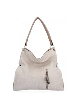 Uniwersalna Torebka damska Shopper Bag XL firmy Hernan HB0170 Beżowa ze sklepu PaniTorbalska w kategorii Torby Shopper bag - zdjęcie 164725657
