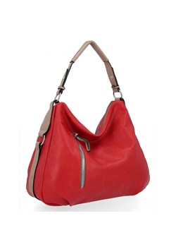 Uniwersalna Torebka Damska XL firmy Hernan HB0378 Czerwona ze sklepu PaniTorbalska w kategorii Torby Shopper bag - zdjęcie 164728446