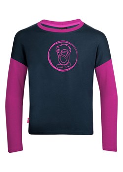Trollkids Koszulka funkcyjna &quot;Preikestolen&quot; w kolorze granatowo-różowym ze sklepu Limango Polska w kategorii Bluzki dziewczęce - zdjęcie 164732987