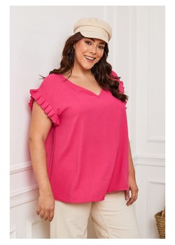 Plus Size Company Koszulka &quot;Eglantine&quot; w kolorze fuksji ze sklepu Limango Polska w kategorii Bluzki damskie - zdjęcie 164733396