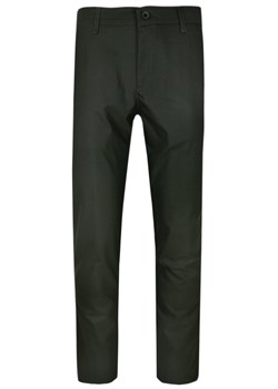 Spodnie Męskie Ciemne Zielone, Khaki, Chinosy z Elastanem -RIGON SPRGNtb78ziel ze sklepu JegoSzafa.pl w kategorii Spodnie męskie - zdjęcie 164735199