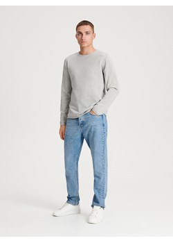 Reserved - Bawełniany sweter - jasnoszary ze sklepu Reserved w kategorii Swetry męskie - zdjęcie 164735419