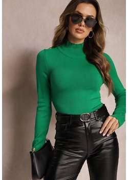 Zielony Dzianinowy Sweter Golf Asajma ze sklepu Renee odzież w kategorii Swetry damskie - zdjęcie 164736357