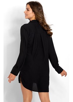 Elegancka czarna koszula nocna oversize Bella, Kolor czarny, Rozmiar S/M, Momenti per me ze sklepu Intymna w kategorii Koszule nocne - zdjęcie 164737566