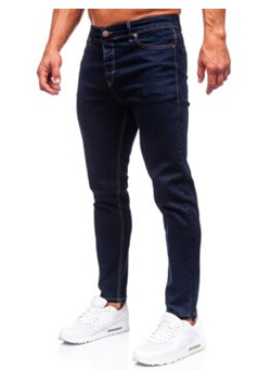Granatowe spodnie jeansowe męskie regular fit Denley 5305 ze sklepu Denley w kategorii Jeansy męskie - zdjęcie 164739637
